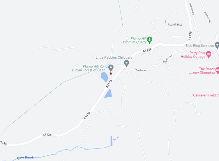 Map of Plump Hill Pool RFODAC